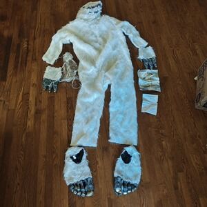 Deluxe Abominable Snowman Adult Men Halloween Mascot Outfit [One Size Fits Most]